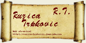 Ružica Trpković vizit kartica